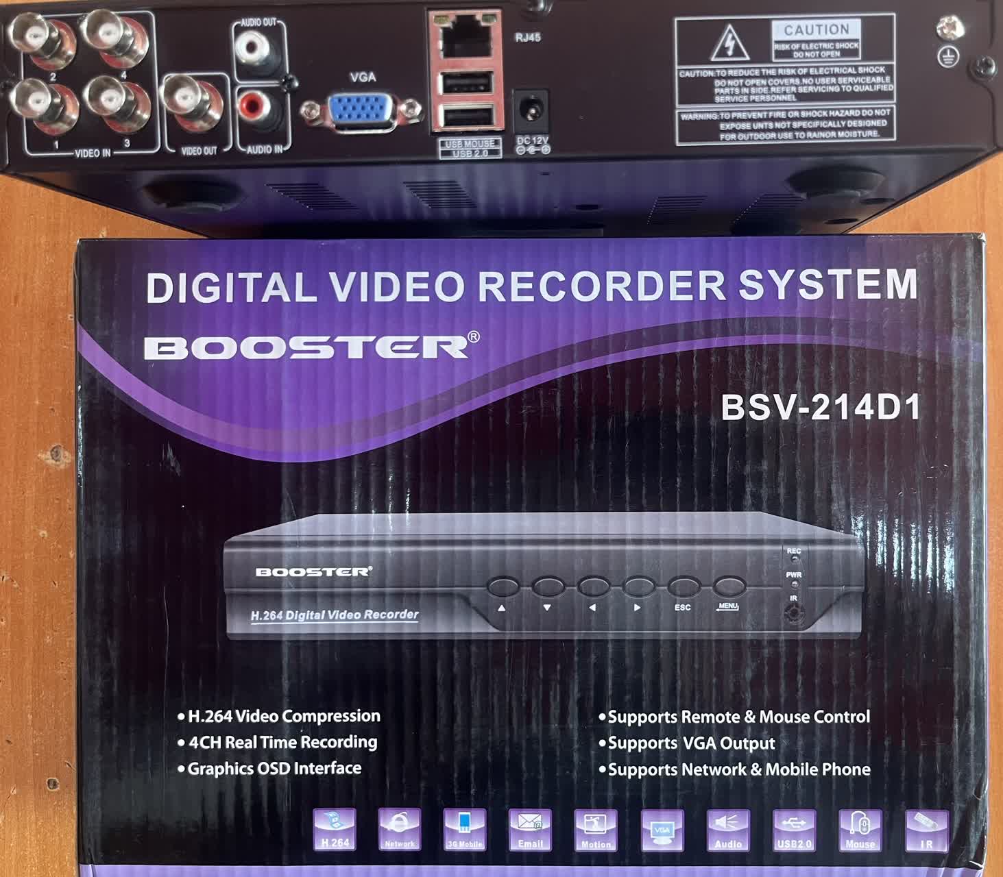 دستگاه دی وی ار4 کانال  ضبط ویدویی بوستر مدل BSV-214D1