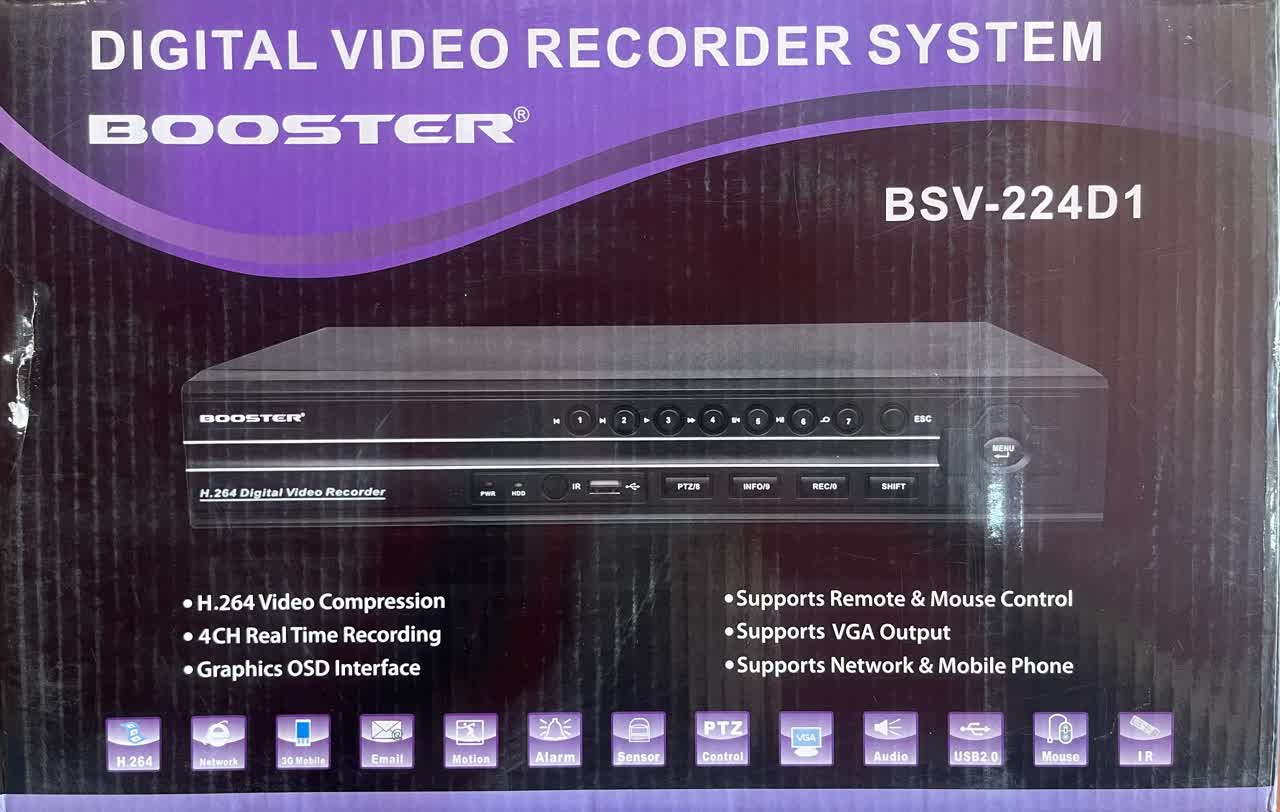 دستگاه دی وی ار 4 کانال ضبط ویدویی بوستر مدل BSV-224D1
