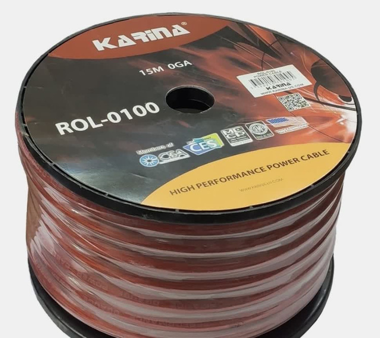 کابل برق امپلی فایر خودرو مارک کارینا ROL-0100صفر گیج قیمت متری