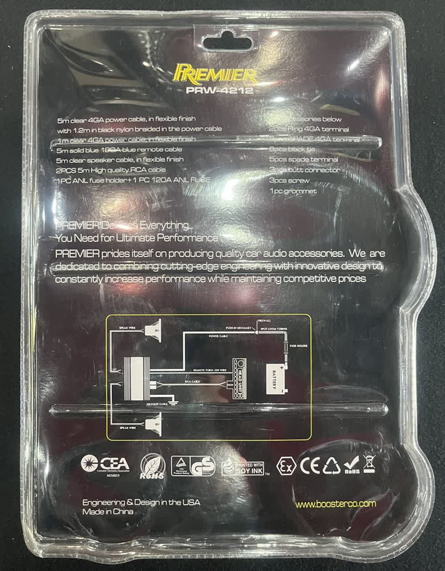 پک سیم کشی سیستم صوتی خودرو مارک پریمیر مدل PRW-4212