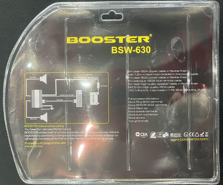 پک سیم کشی سیستم صوتی خودرو مارک بوستر مدل BSW-630
