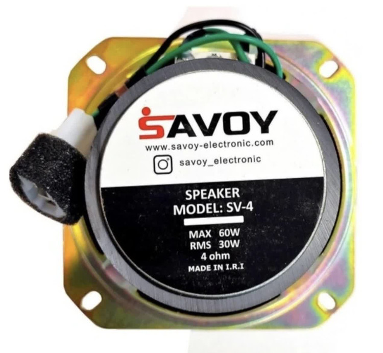 بلندگو 4 اینچ فابریک جلو پراید مارک ساووی مدل SV-4 بسته 2 عددی