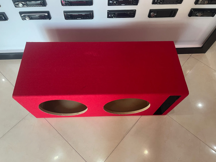 باکس خالی ساب ووفر 12 اینچی دوبل کدنسی درجه 1 رنگ مشکی و قرمز