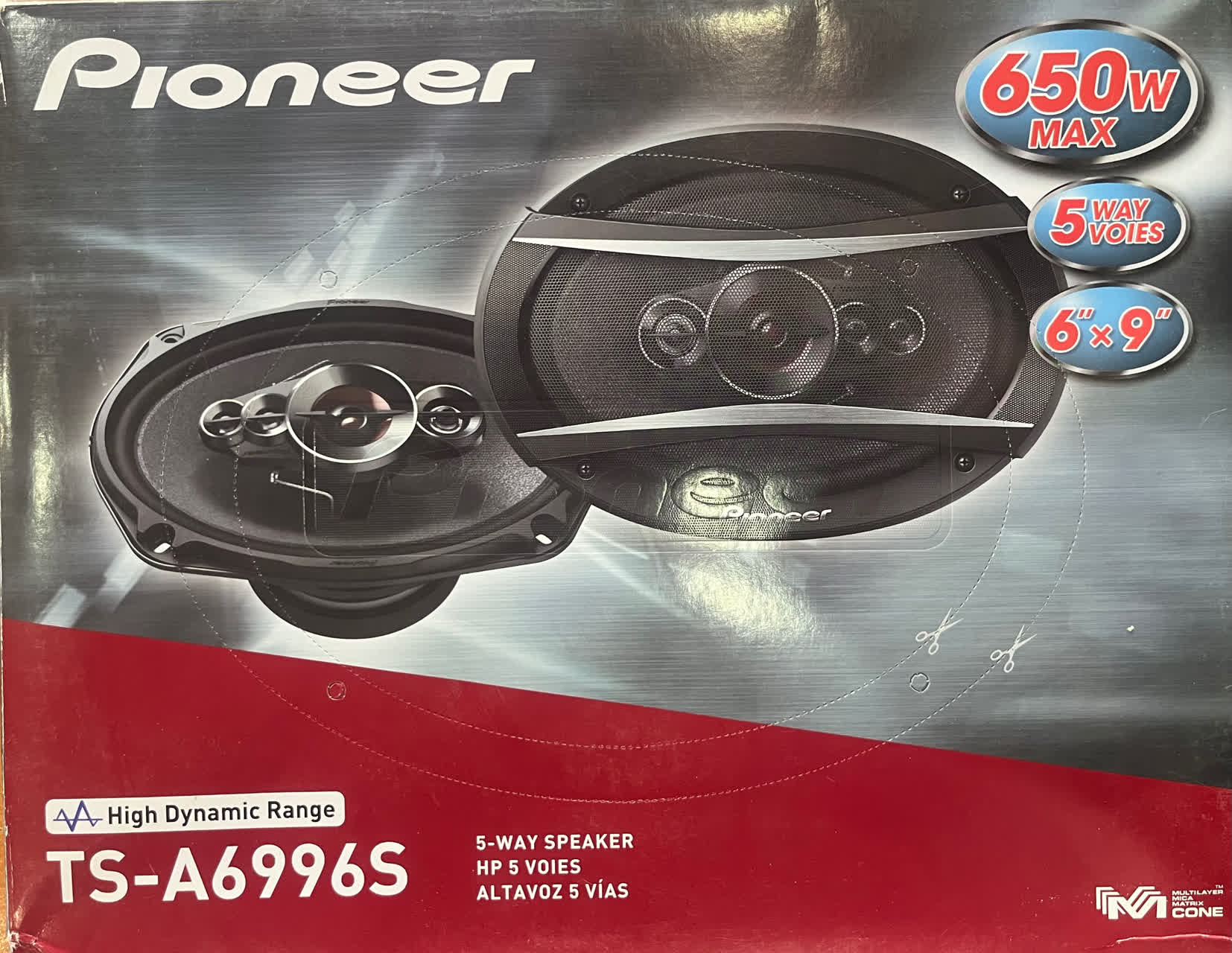 بلندگو بیضی خودرو مارک پایونیر مدل TS-A6996 بسته 2 عددی