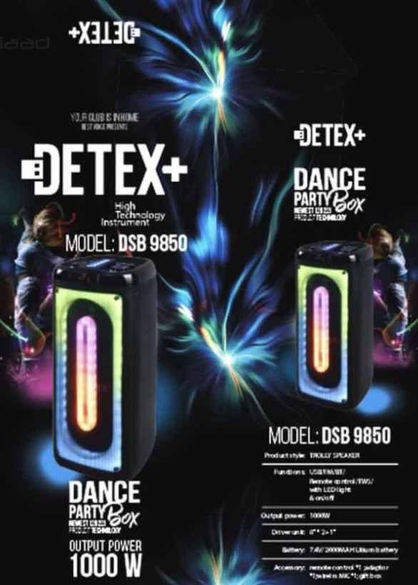 اسپیکر بلوتوث قابل حمل مارک دتکس مدل DSB-9850 +DETEX